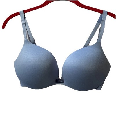 Victoria's Secret Plunge Bra Glacier Blue Size 34D Plunge Padded Underwire
