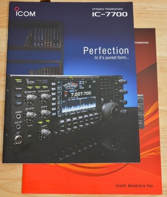 ICOM IC-7700 トランシーバー CAT-300 美品 QTY 2 ICOM IC-7700 HF TRANSCEIVER BROCHURES (BOTH PRE-RELEASE AND