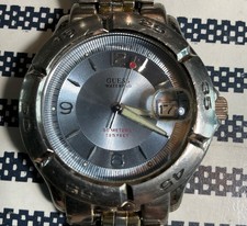 GUESS WATERPRO STEEL G 65787G JAPAN MOV'T WR 100M MEN'S WATCH NEW BATTERY