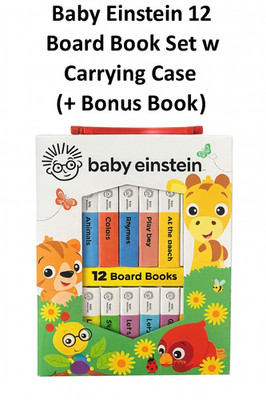   Baby Einstein 12 Board Book Set + Bonus Book   Carry Case Included!  