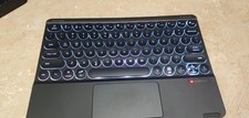 bluetooth keyboard with touchpad, 10 inch ultra slim 7 rgb rechargable