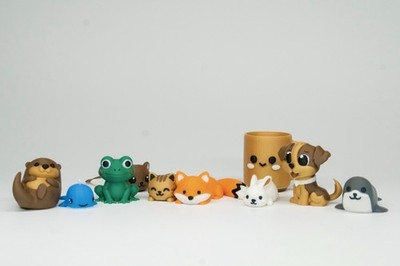 20Pcs Mini Animals Figures Set- 3D Printed