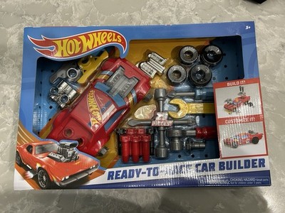 JUST PLAY HOT WHEELS READY-TO-RACE CAR BUILDER SET BUILD & CUSTOMIZE 29 PIECES