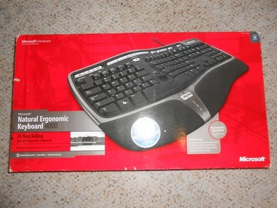 Microsoft Natural Ergonomic Keyboard 4000 v1.0 KU-0462 with Riser & Original Box