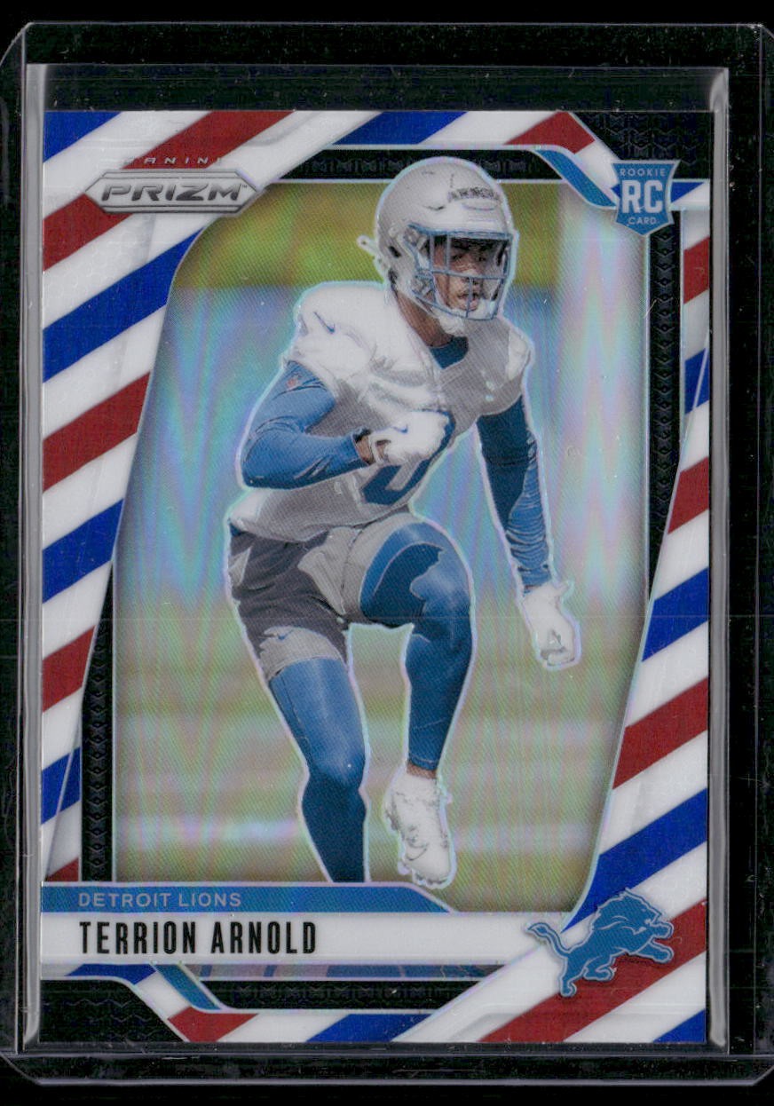 2024 Panini Prizm #389 Terrion Arnold Red White and Blue
