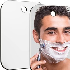 Anti Fog Fogless Shower Mirror Portable Size Adhesive Hook Travel Bath Accessory