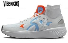 Air Jordan Delta 3 Mid 'Pure Platinum Chambray Total Orange' DR7614-004 Men New