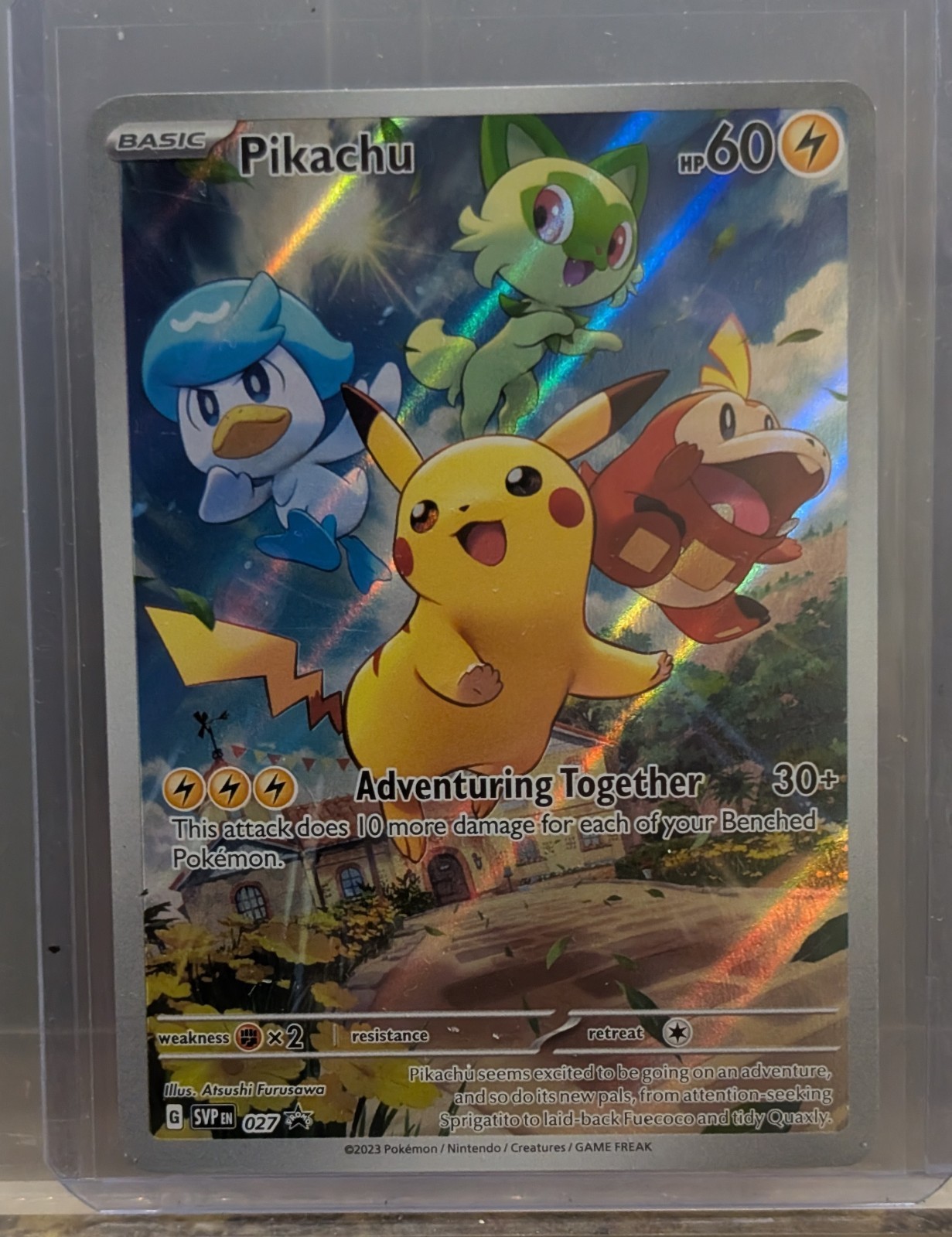 Pikachu SVP 027 Scarlet & Violet Promo Card Paldea Evolved Pokemon - NM/Mint