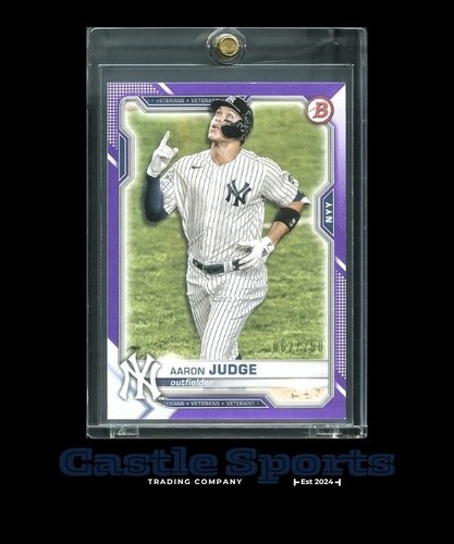 Aaron Judge [Purple] #74 2021 Bowman card