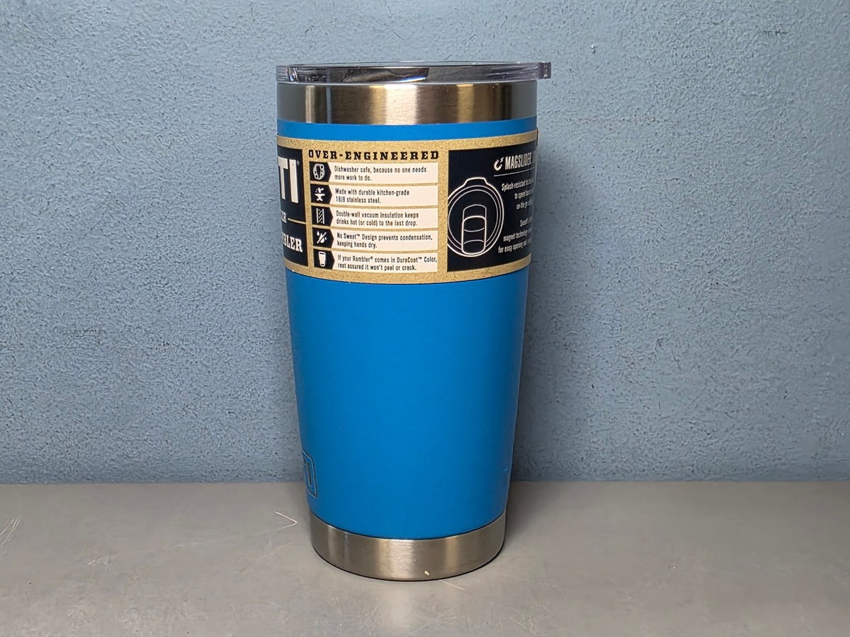 Yeti Rambler 20oz Tumbler Big Wave Blue Magslider Lid Dishwasher