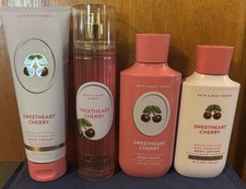Bath & Body Works - SWEETHEART CHERRY 4 Pc Set - Body Wash, Cream, Mist, Lotion