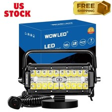 Magnetic LED Work Light Bar, 48W LED Combo Beam Light Pod with Magnetic