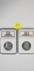 lot of 2 Franklin Half $1  1957-P  PF 67 Cameo & 1962-P Cameo PF 67 Certified