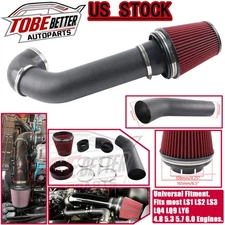 Universal For LSX LS1 LS2 4.8 5.3 5.7 6.0L Air Intake+ Red Filter 4" LS Swap Kit