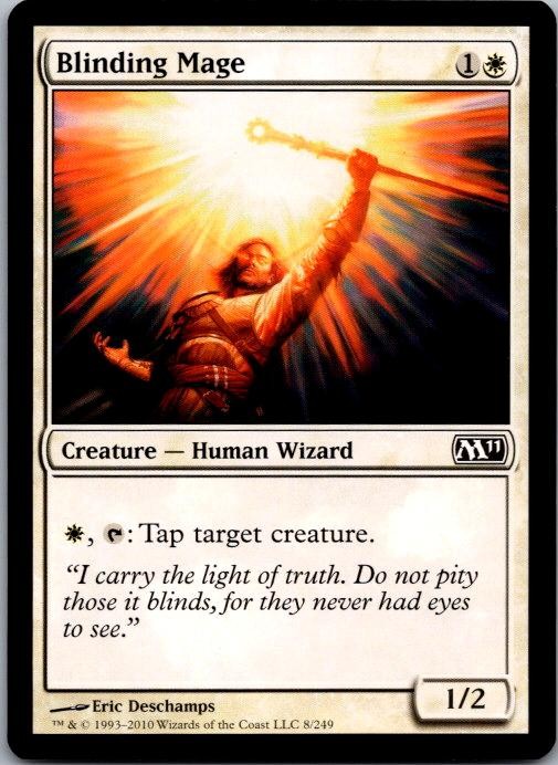 Blinding Mage 8 Common Magic 2011 (M11) Magic: The Gathering Lightly Played