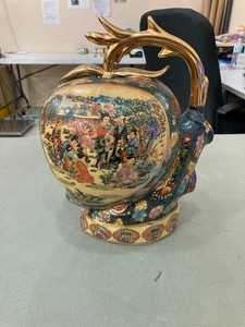 ROYAL SATSUMA OF A PLUM BLOSSOM CERAMIC 12IN