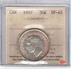 1937 Canada 50 Cents - Iccs Ef45 - Ki 783