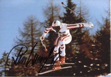 Mistrz olimpijski 1980 Leonhard Stock Oryginalny autograf Wyjazd