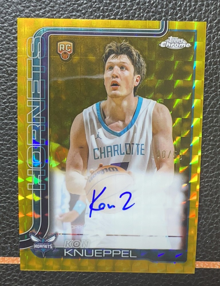 2025-26 Topps Chrome Kon Knueppel #TCAR-KK RC Rookie Gold Geometric Auto /50