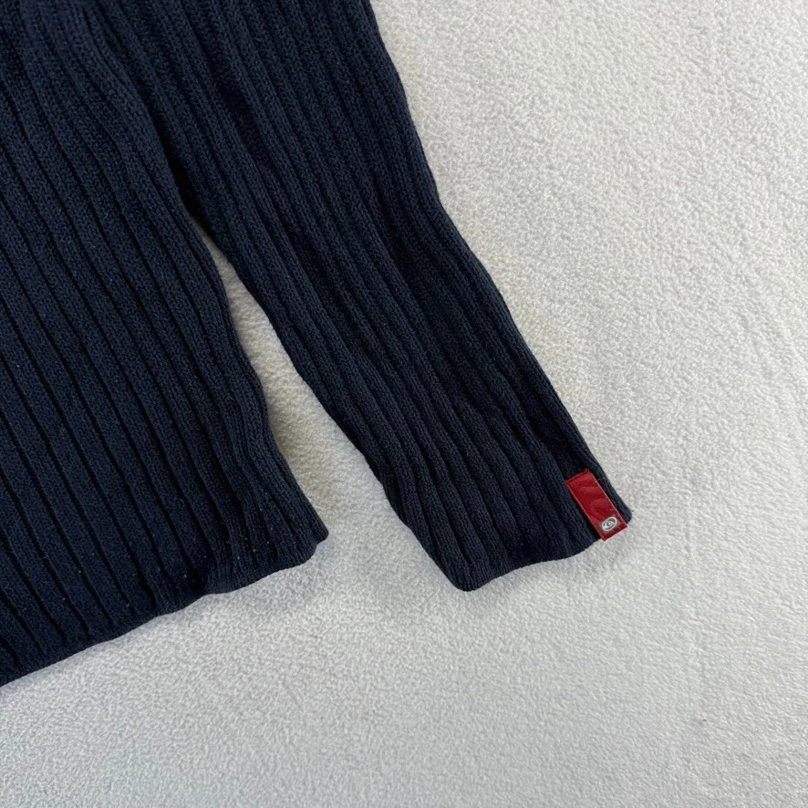 Винтажный Quiksilver свитер мужской средний синий темно-синий туго вязаный ребристый мышцы y2k - Изображение 2 из 4