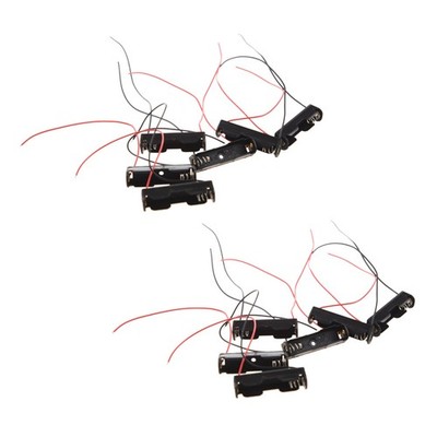 12 Stück Kabelgebunden Stecker 1,5 V AAA Batteriehalter Kunststoffkoffer Aufbewahrungsbox 1110