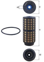 Mahle Kraftstofffilter KX 399D Filtereinsatz FüR Iveco Daily Fuso Canter 67,5Mm
