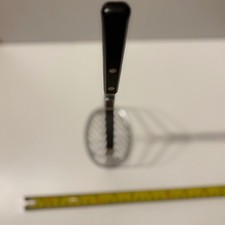 EKCO FORGE Stainless Steel Potato Masher Black Handle Kitchen Tool