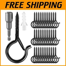 Wall Ceiling Planter Hooks - Steel Swivel Hanging Basket Set