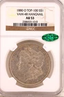 1880-O $1 Morgan Silver Dollar $1 NGC AU 53 CAC VAM-48 "Hangnail" ( TOP 100)