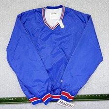 Vintage DeLONG Pullover Windbreaker Jacket Large NWT Red White Blue Usa Made