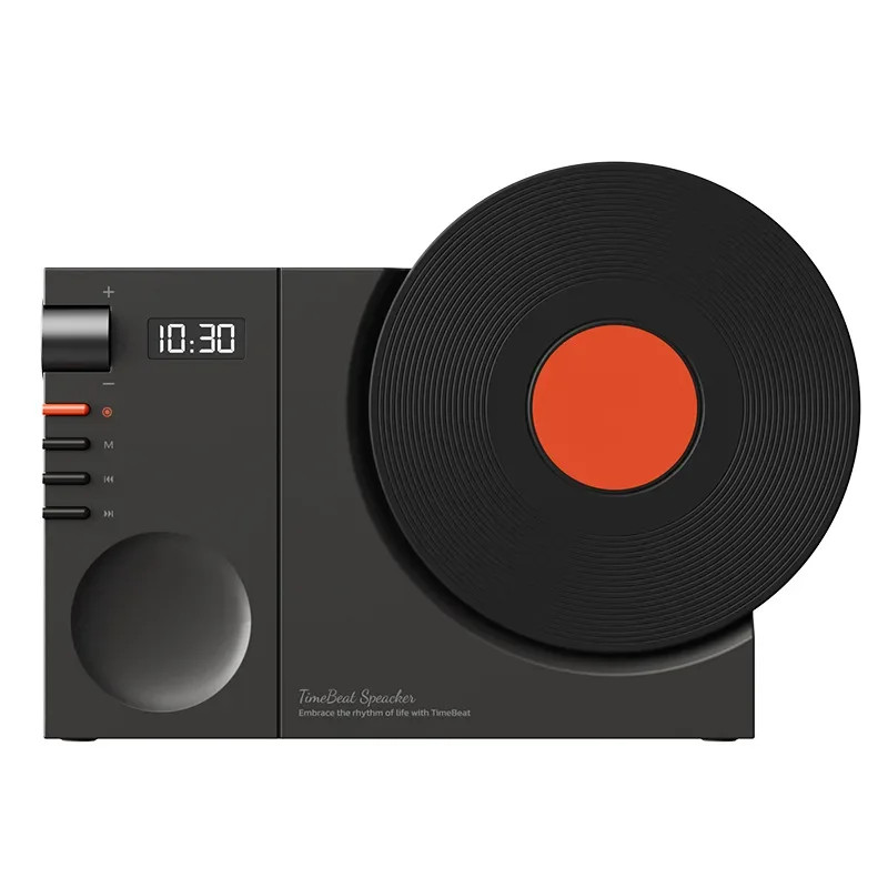 Mini Altoparlante Retrò Bluetooth 5.3: Suono HiFi, Orologio e TF Card