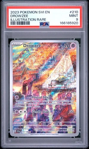 2023 POKEMON SVI EN-SCARLET & VIOLET ILLUSTRATION RARE #210 DROWZEE PSA 9
