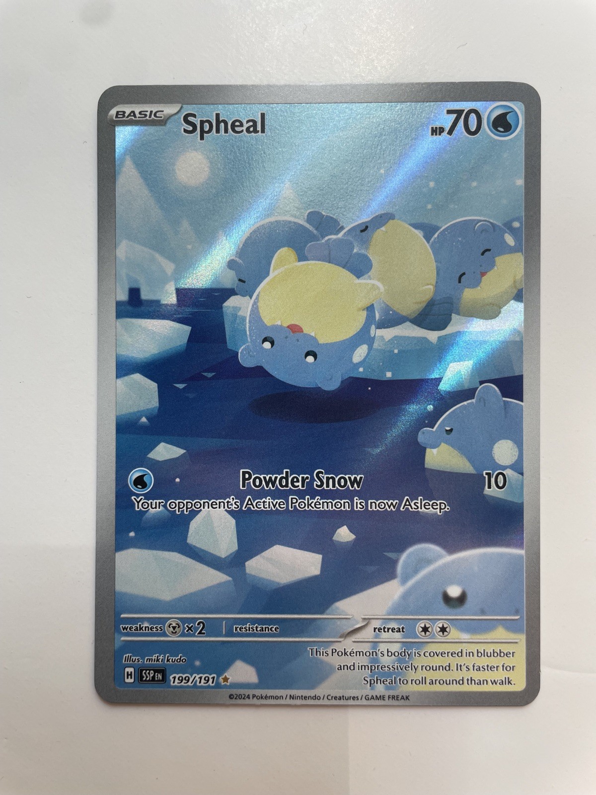 Spheal 199/191 - Illustration Rare - Surging Sparks NM