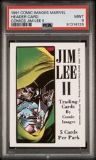 1991 Comics Images Marvel Comics Jim Lee II Header Card PSA 9 🔥 RARE 🔥