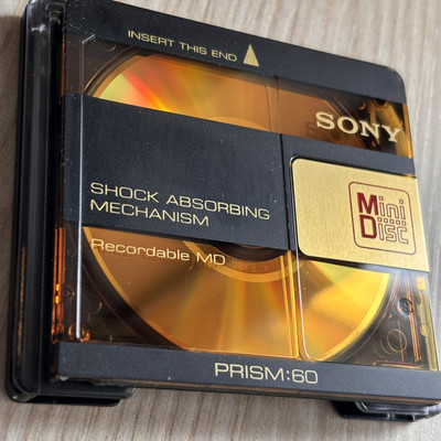 10 x Sony Prism 60 min minidisc Gold Black MD audio media from