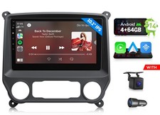 10.1" Android 14 4 64 Car Stereo Wireless CarPlay For Silverado Sierra 2014-2018