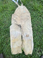 Vintage Carhartt R01 Duck Bib Overalls 40x32 UNION MADE Thrashed Hand Repaired