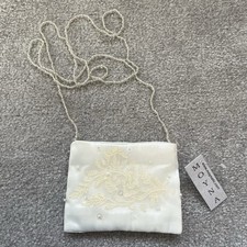Vtg Moyna Small Beaded Lace Shoulder Bag Crossbody Purse Evening Bride Wedding