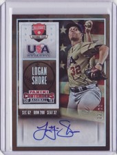 2015 Contenders USA Baseball Ticket Autograph Cracked Ice Logan Shore 12/23 Auto