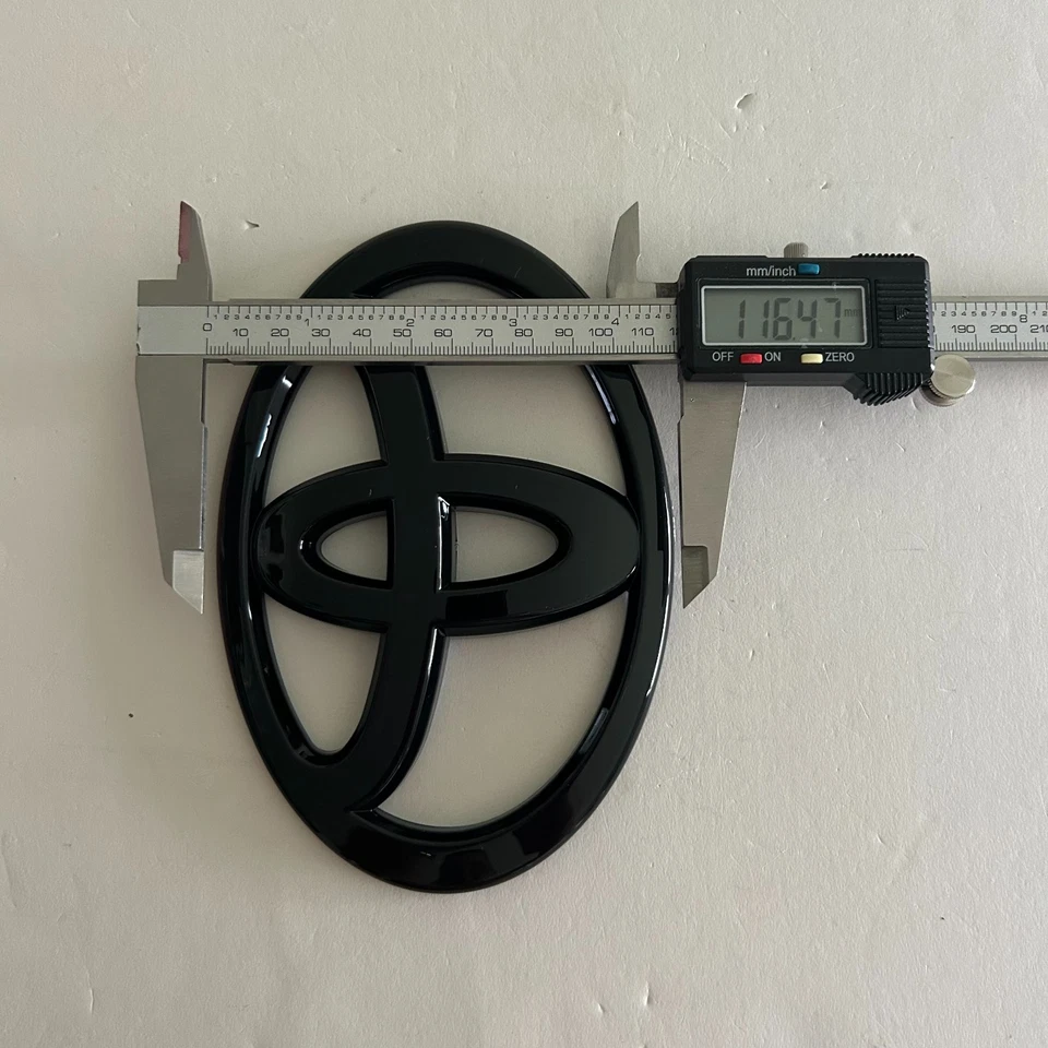 Front Grille Emblem Black Logo for Toyota Sequoia Tundra - Image 3 of 3