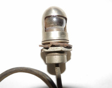 Vintage Hooded Dash Panel Light Nickel Plated Map Lamp