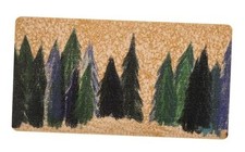 Christmas Pine-Trees-Snowflake Welcome-Doormat,Non Slip Coir Entry Doormat