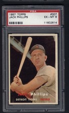1957 Topps #307 Jack Phillips PSA 6 PLEASE READ DESCRIPTION