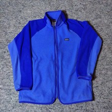Patagonia Youth Synchilla Lightweight Full Zip Fleece Hoodie Blue Size XL 14