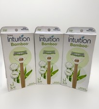 SCHICK Women Intuition Bamboo Hybrid Razor Kit 1 Handle 3 Cartridges, Lot of 3