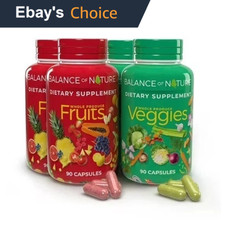 2 Packs Fruits and Veggies Supplements 180 Fr...