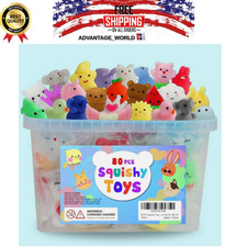 80Pcs Party Favors for Kids 4-8, Kawaii Squishies Mochi Squishy Toy Bulk Fidget