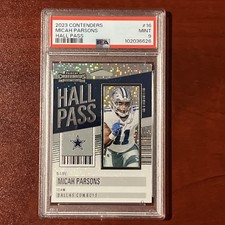 2023 Contenders Hall Pass Micah Parsons #16 PSA 9 Dallas Cowboys