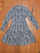 Womens Calvin Klein Button Up Belt Dress Size Small