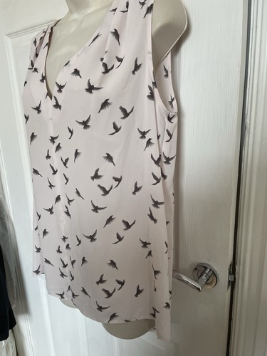 Next Top Tunic Size 14 UK pale pink sleeveless Bird design - Bild 2 von 6